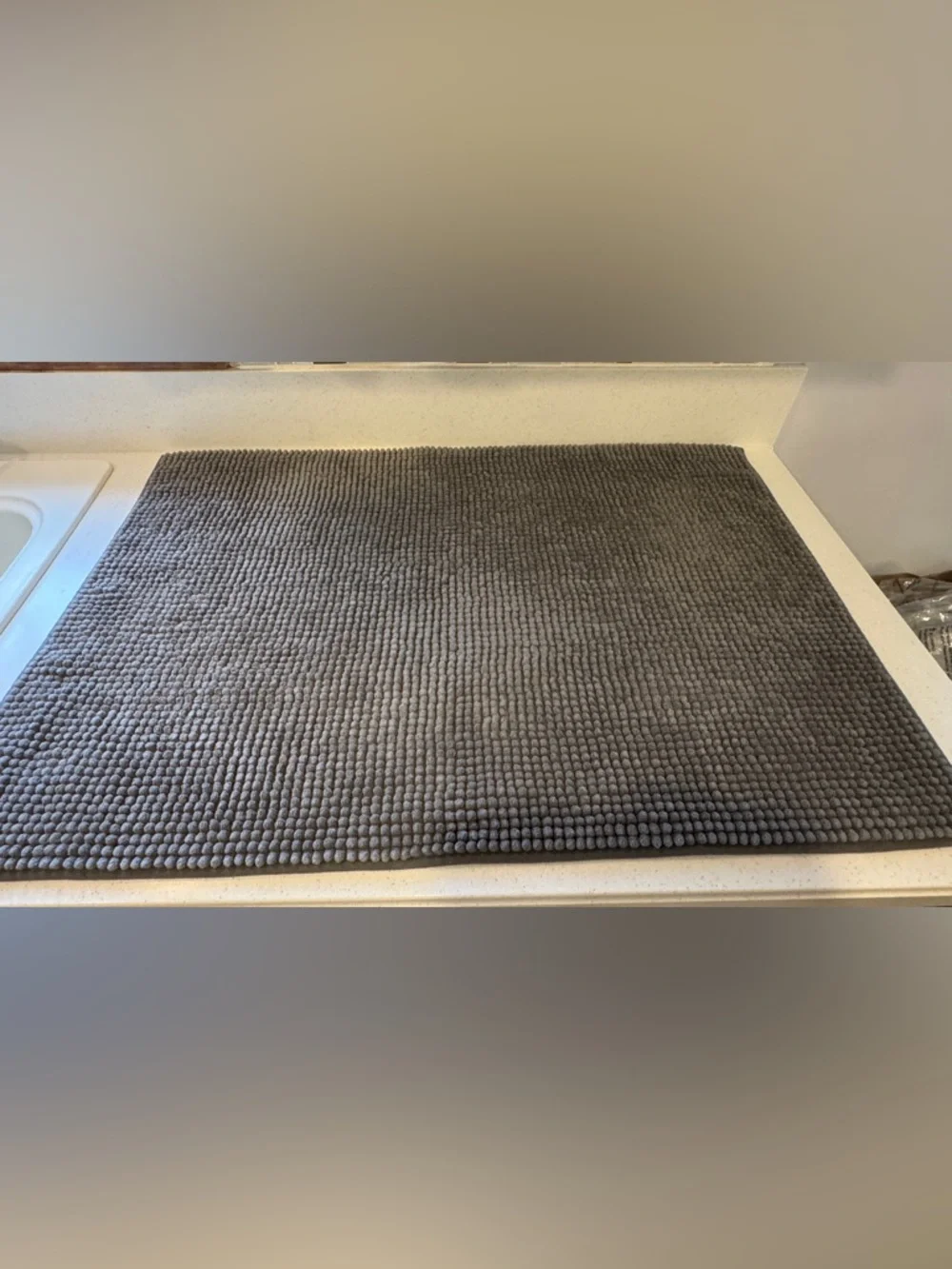 IKEA- Plush Textured Gray Bath Mat